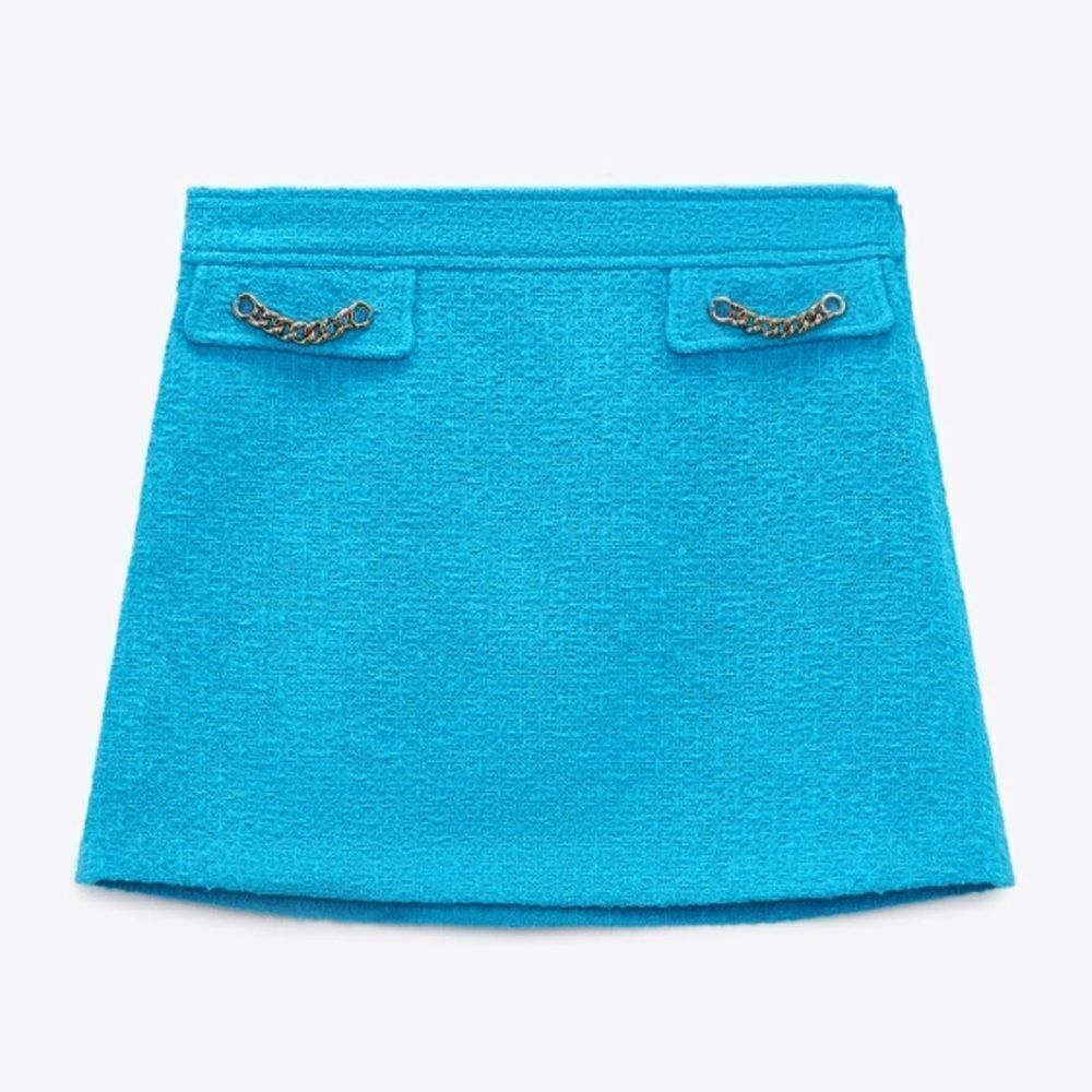 Zara chain trim mini skirt